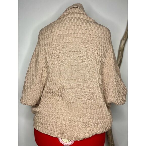 Jennifer Lopez Women's Beige Open Front Cardigan Shawl Collar Size M - Picture 4 of 13